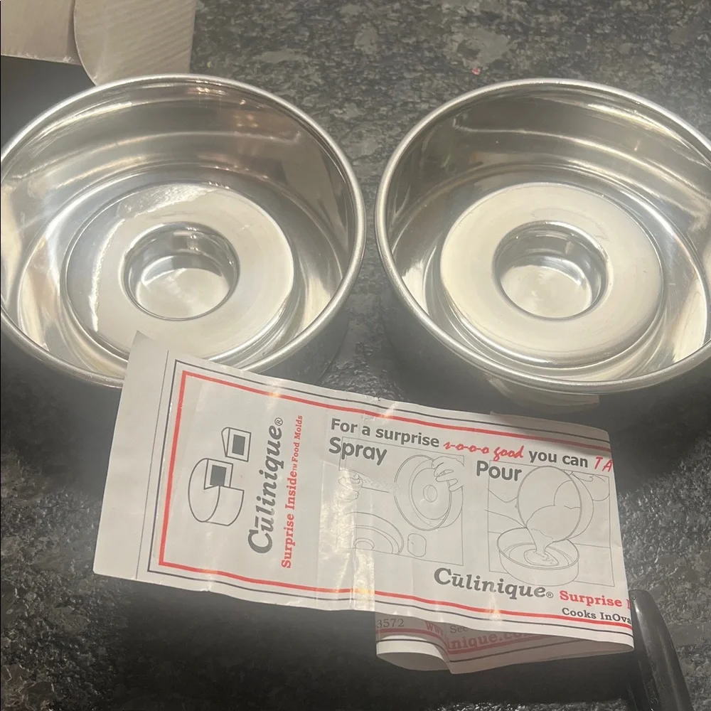 Culinique Silver Baking Pans. Bake and fill. Enjoy. New in box